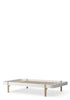 Lounger Bett 'Wood' Weiß/Eiche 200 x 120 cm