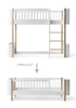 Umbauset für 'Wood Mini+' halbhohes Hochbett zum Juniorbett Weiß / Eiche