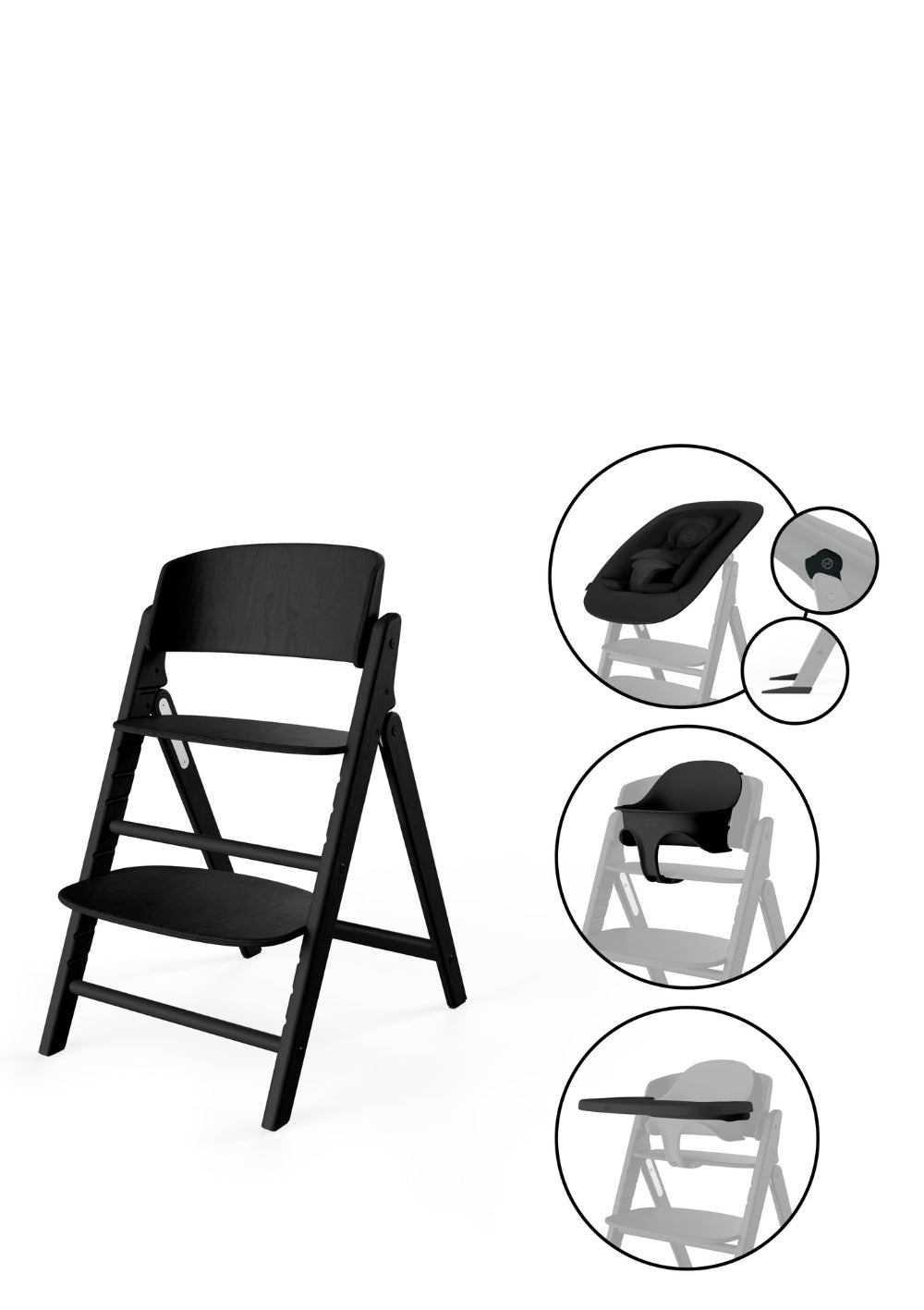 Cybex Hochstuhl Click & Fold 4-in-1 Set Stunning Black