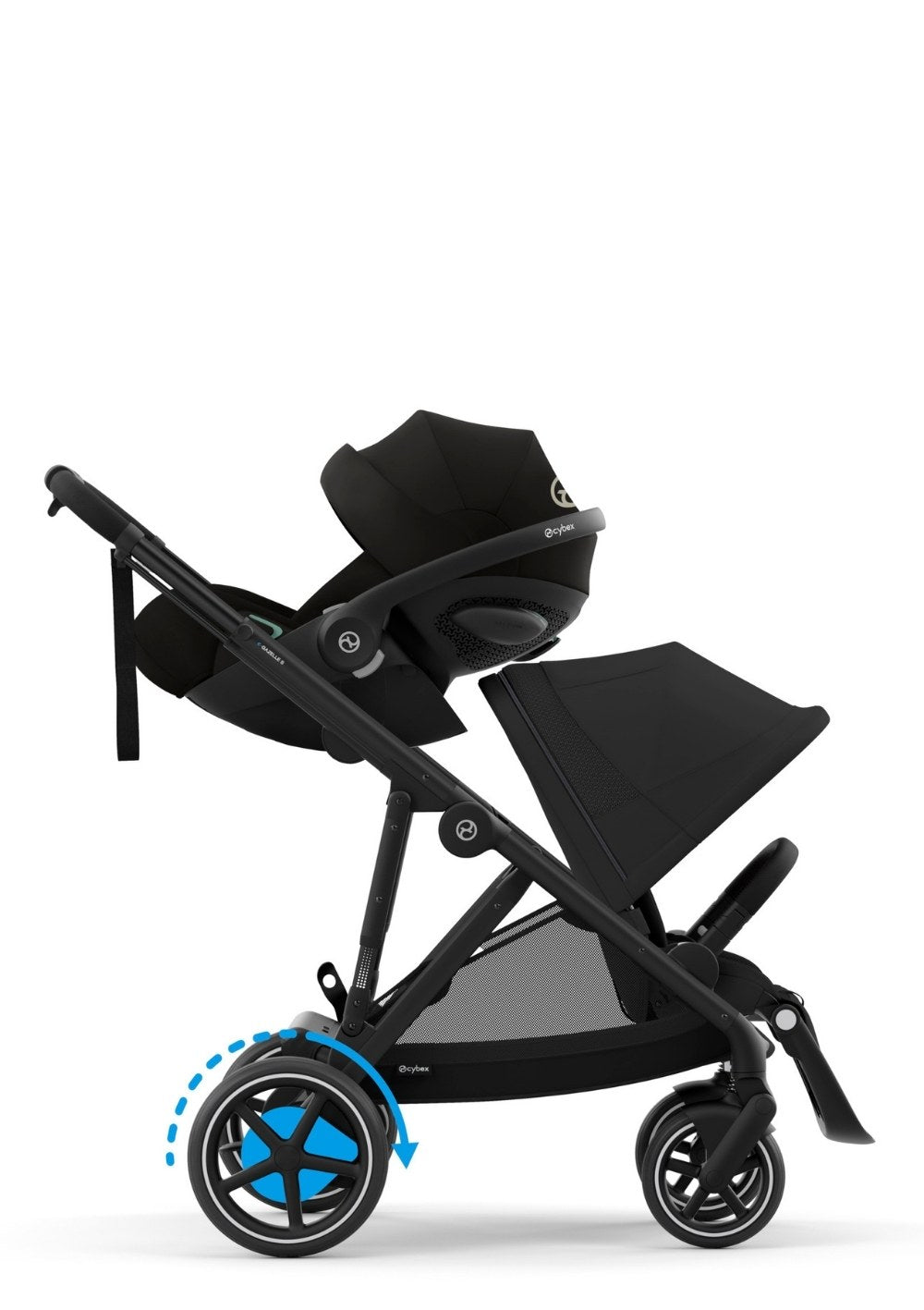 Kinderwagen 'e-Gazelle S' Black / Moon Black