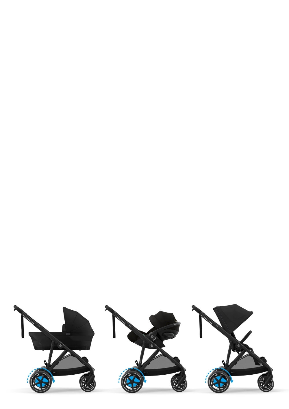 Kinderwagen 'e-Gazelle S' Black / Moon Black