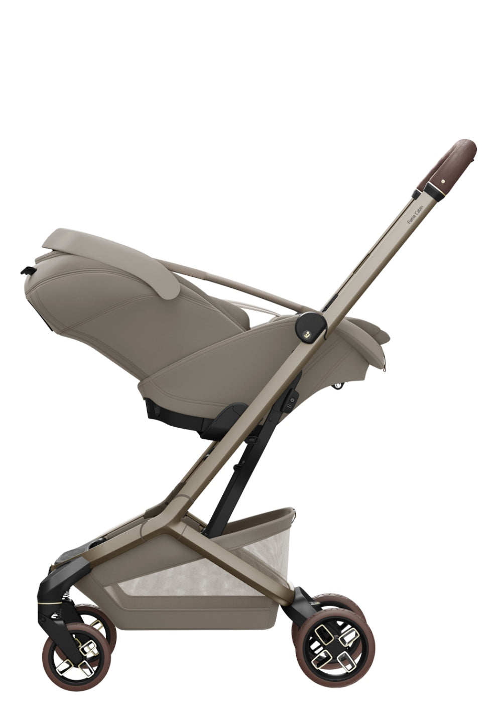 Maxi-Cosi Babyschale 'Coral Slide Pro' Sapphire Sand als Reisesystem mit Maxi-Cosi Kinderwagen 'Fame Cabin' Sapphire Sand