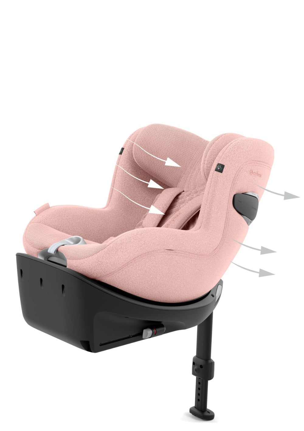 Cybex Kindersitz 'Sirona Ti i-Size PLUS' Peach Pink mit Belüftungssystem