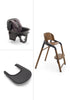 Komplettes Hochstuhl-Set 'Giraffe' warmes Holz / Grau