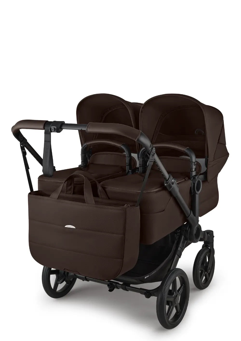 Bugaboo Zwillingskinderwagen 'Donkey 6 Twin' Cocoa Brown