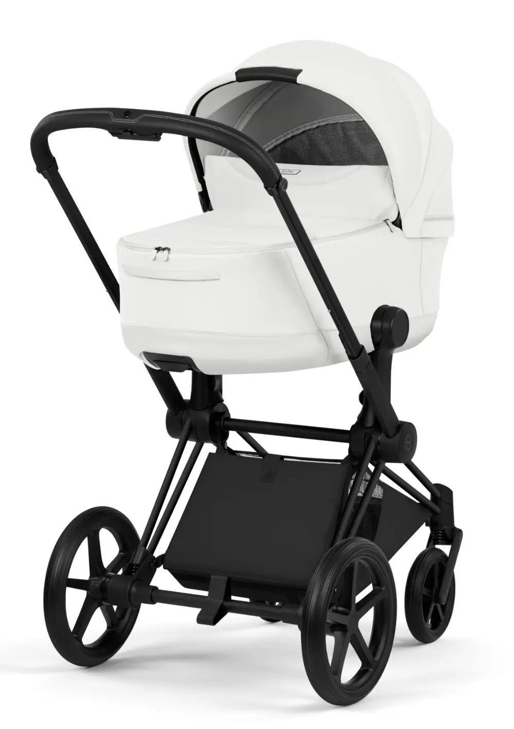 Cybex Kinderwagen-Set 'Priam Style' Off White / Gestell Matt Black