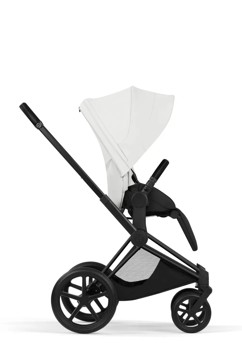 Cybex Kinderwagen-Set 'Priam Style' Off White / Gestell Matt Black