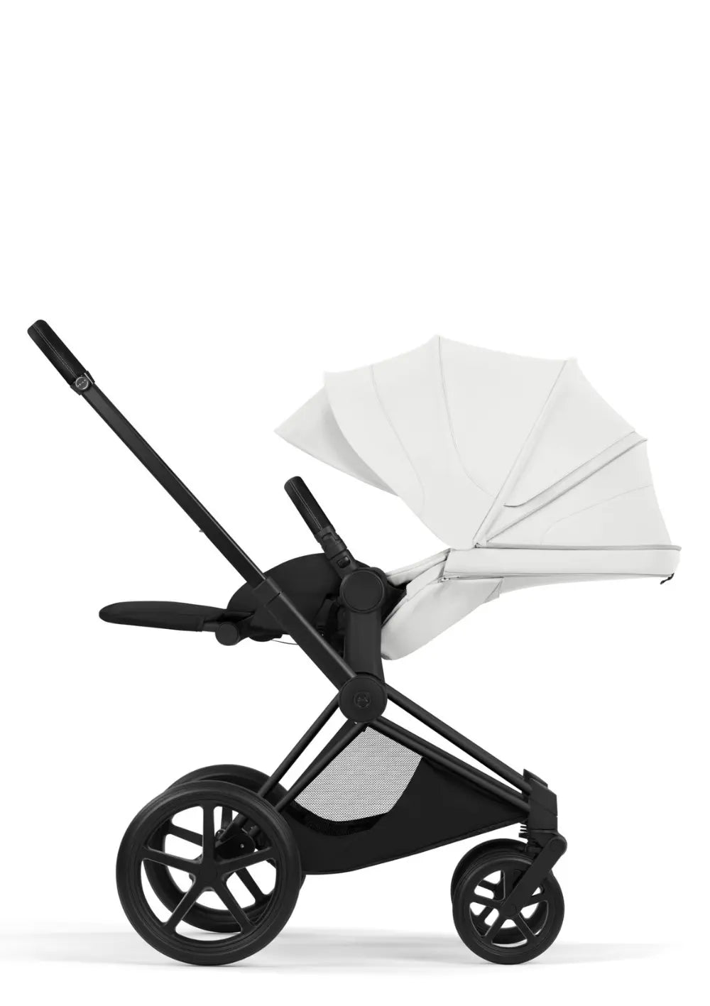 Cybex Kinderwagen-Set 'Priam Style' Off White / Gestell Matt Black