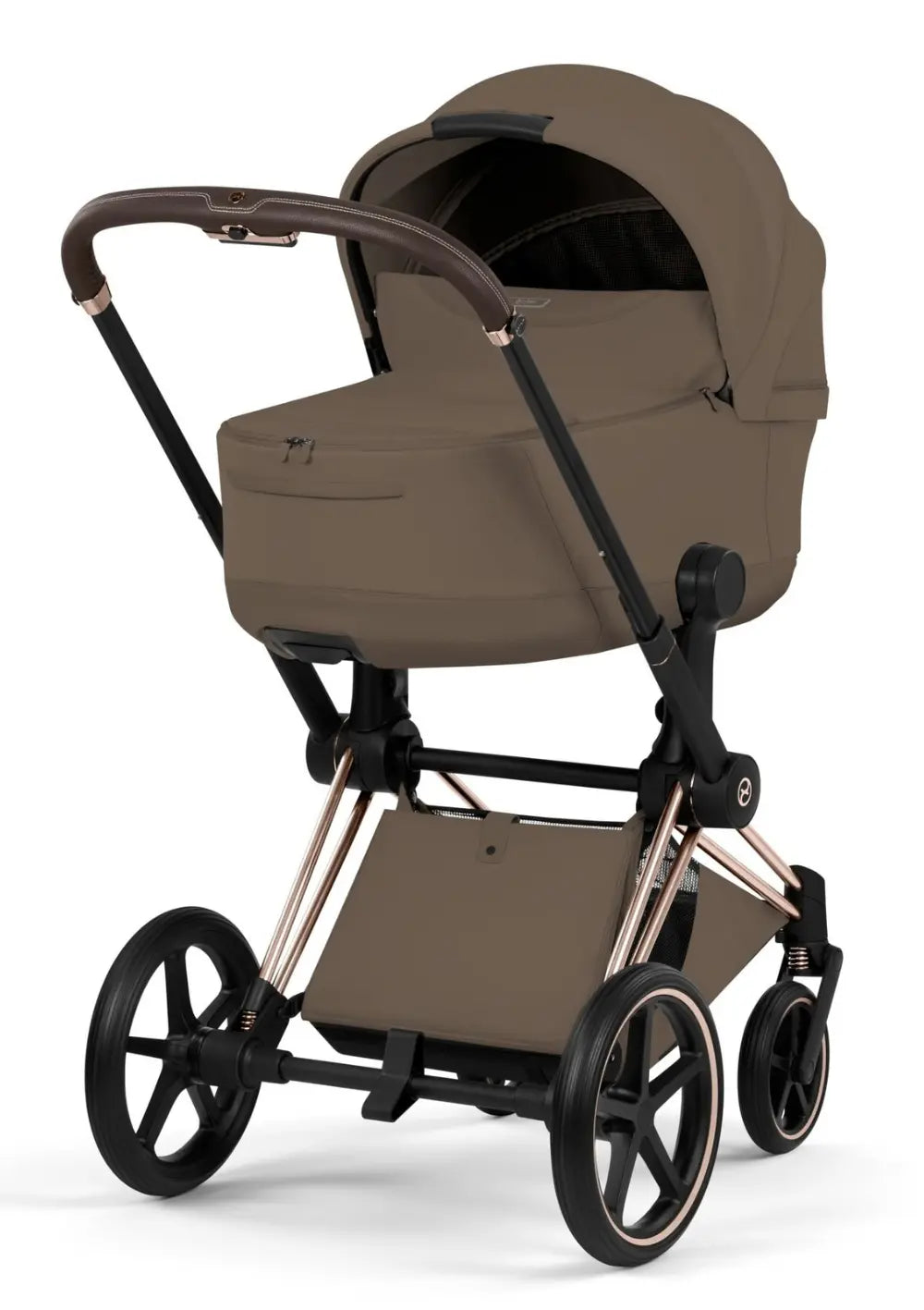 Cybex Kinderwagen-Set 'Priam Style' Coconut Brown (Frame Roségold)
