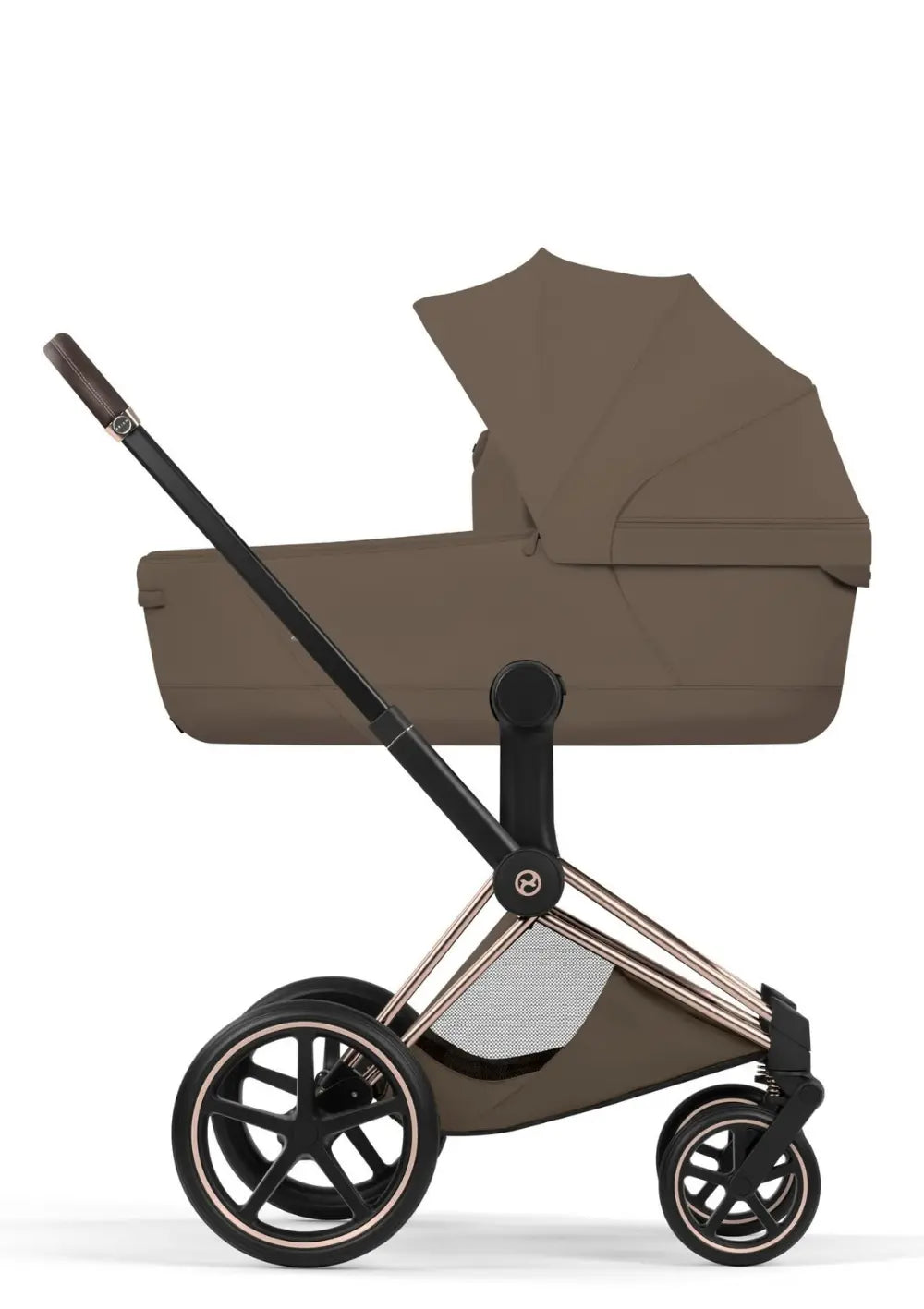 Cybex Kinderwagen-Set 'Priam Style' Coconut Brown (Frame Roségold)
