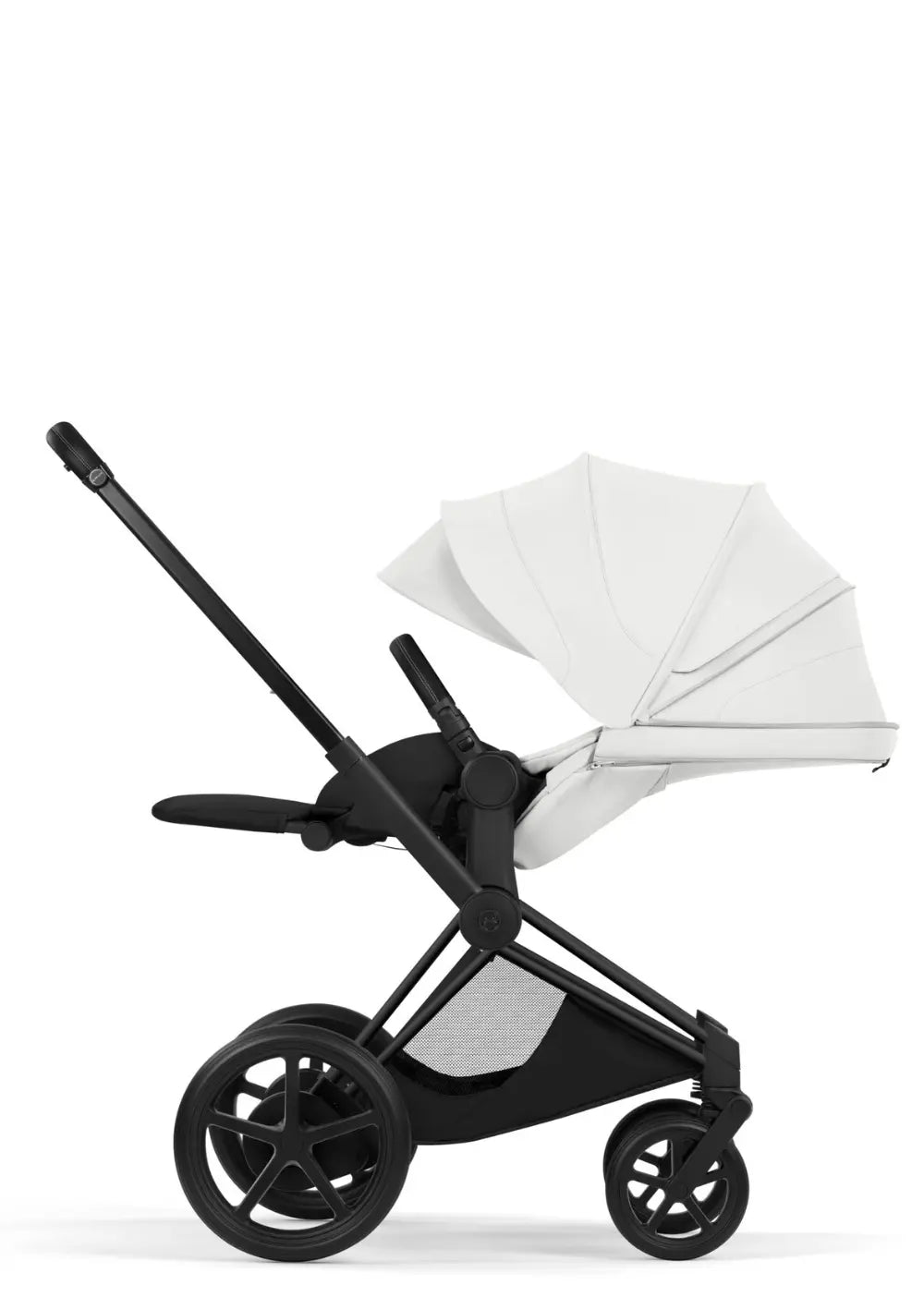Cybex Kinderwagen-Set 'e-Priam Style' Off White / Gestell Matt Black