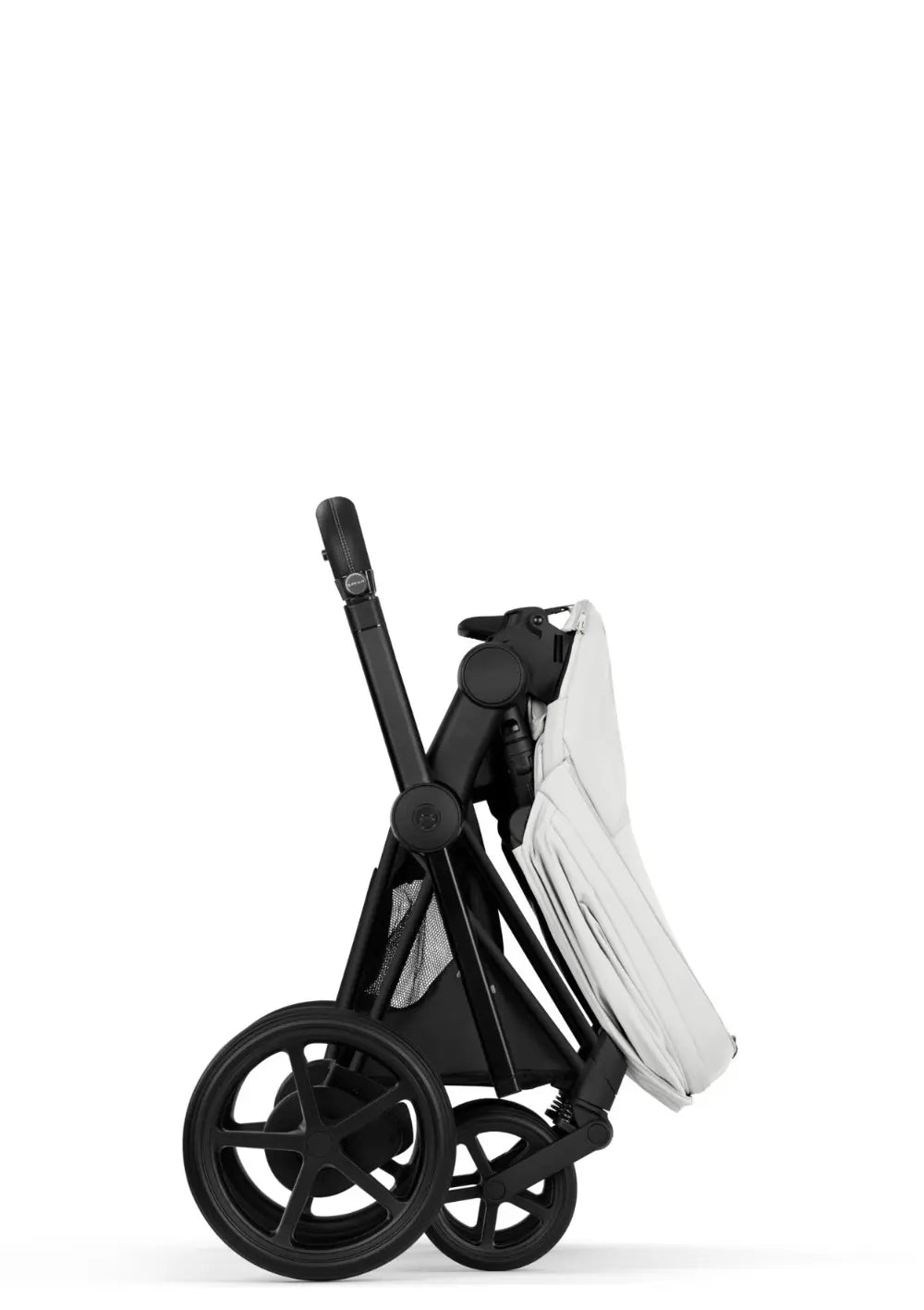 Cybex Kinderwagen-Set 'e-Priam Style' Off White / Gestell Matt Black