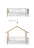 Umbauset für 'Wood Mini+' Juniorbett zum Hausbett Weiß/Eiche