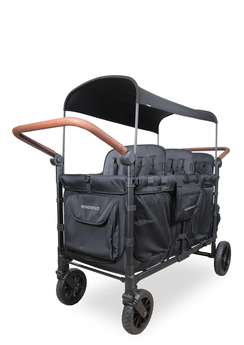 WonderFold W6 Luxe Pro Kinderwagen 6-Sitzer Jet Black
