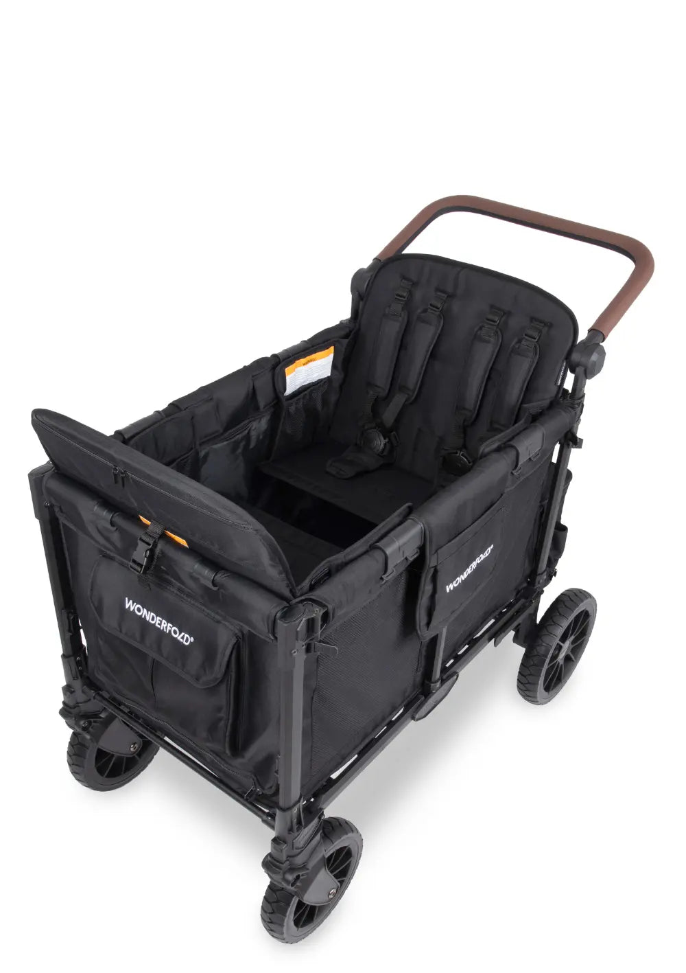 WonderFold W4 Luxe Pro Kinderwagen 4-Sitzer Jet Black