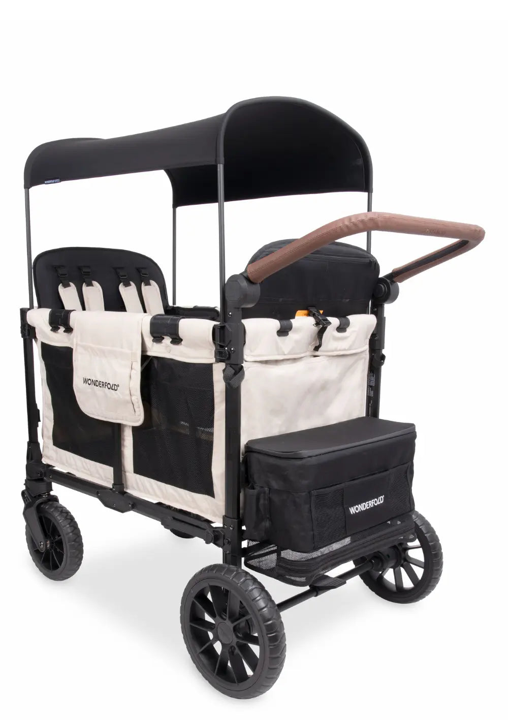 WonderFold W4 Luxe Pro Kinderwagen 4-Sitzer Sandy Beige