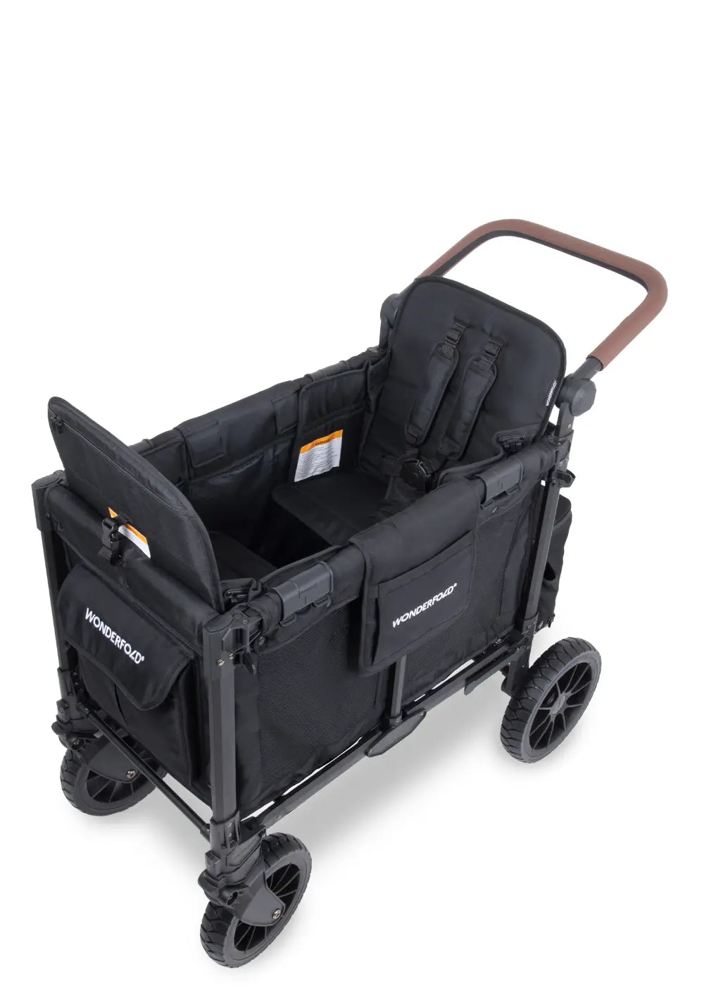 WonderFold W2 Luxe Pro Kinderwagen 2-Sitzer Jet Black
