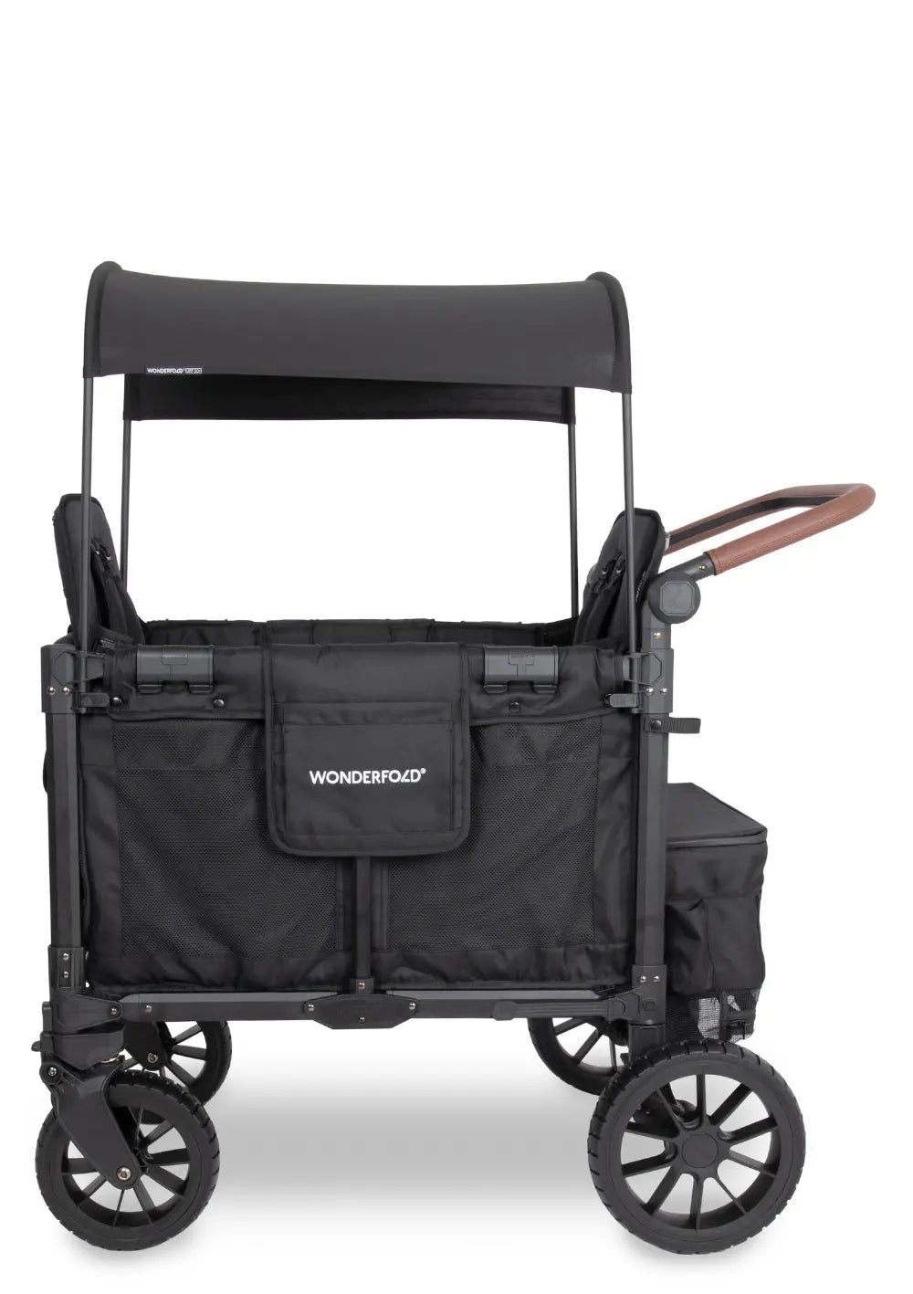 WonderFold W2 Luxe Pro Kinderwagen 2-Sitzer Jet Black