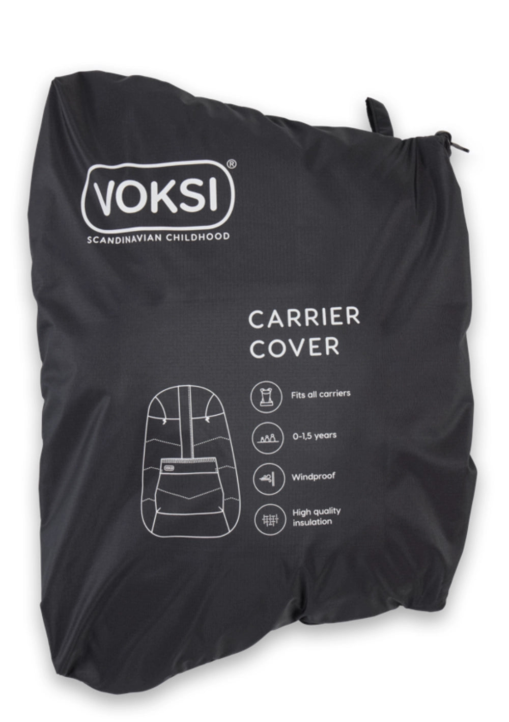 Voksi Cover für Babytrage Black