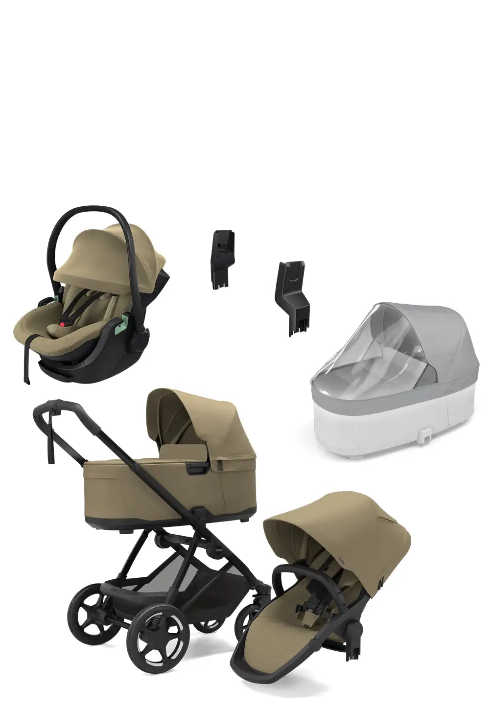 Thule Newborn Travel Bundle 'Charm' Faded Khaki