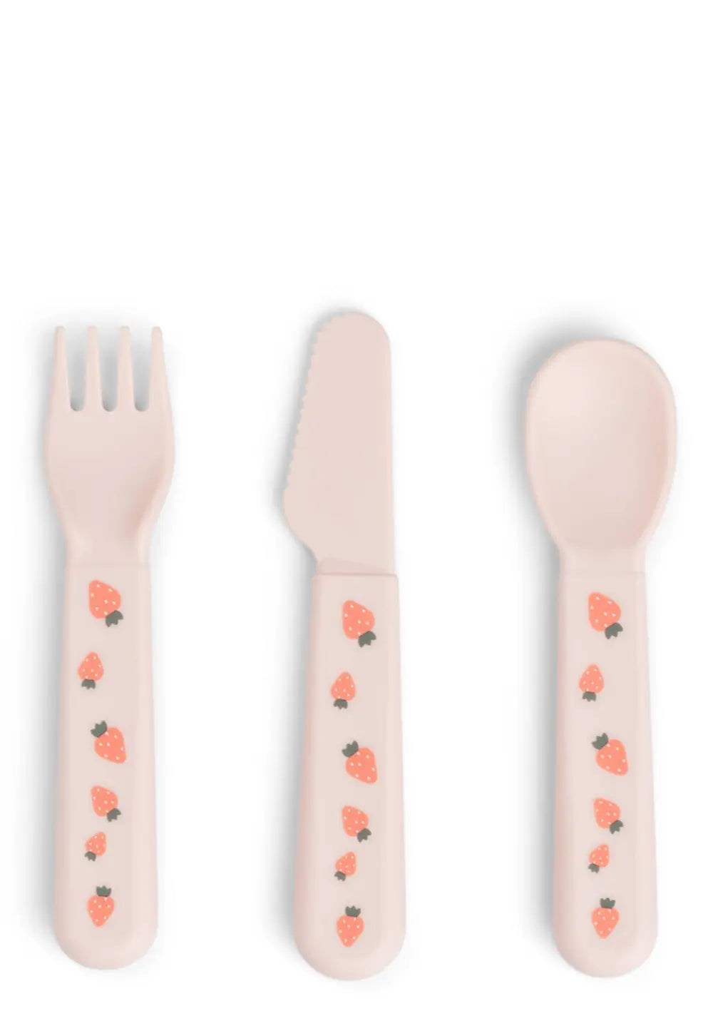 Done by Deer Kinderbesteck-Set 'Foodie' Tiny farm rosa