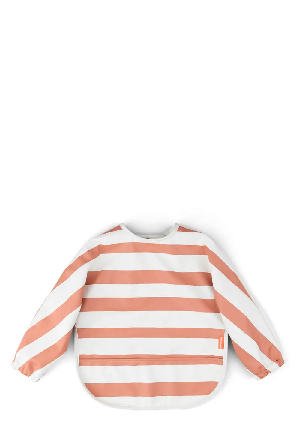 Done by Deer Langarm-Lätzchen Stripes papaya