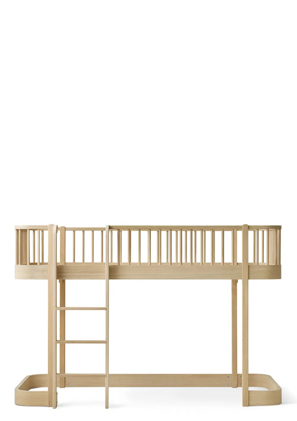Oliver Furniture halbhohes Hochbett 'Wood Original' Eiche 200 x 90 cm