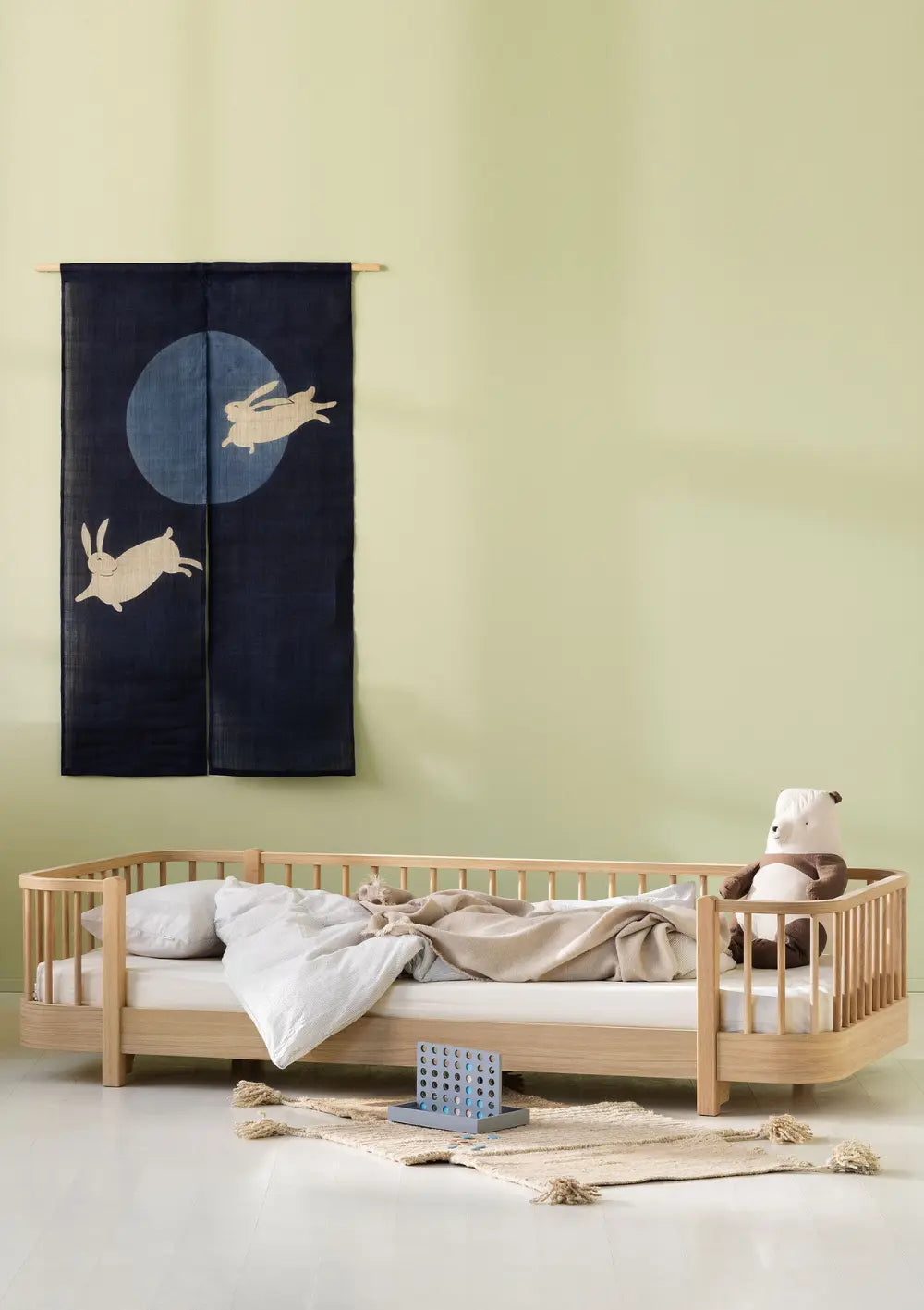 Oliver Furniture Bodenbett 'Wood Original' Eiche 200 x 90 cm mit Matratze