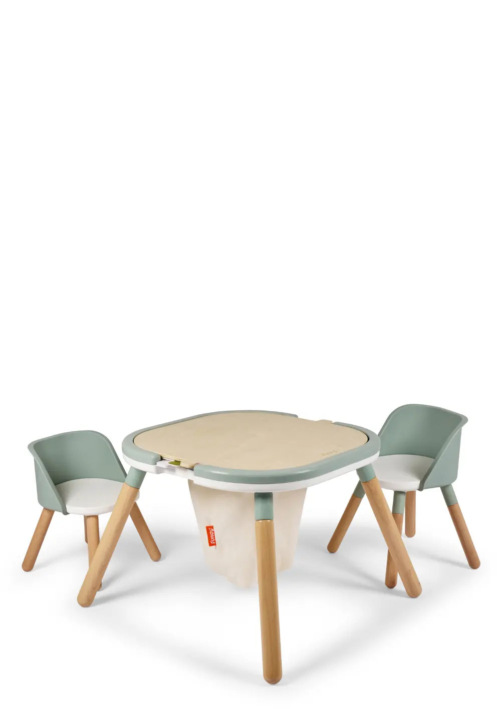 Funzy Spieltisch & Stühle Set Pastell Grün