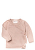 Wolle/Seide Langarm-Wickelshirt Dustyrose