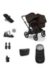 'Donkey 6 Double' Bundle – Unverzichtbares Kinderwagen-Set Cocoa Brown
