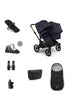 'Donkey 6 Double' Bundle – Unverzichtbares Kinderwagen-Set Deep Indigo