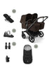 'Donkey 6 Twin' Bundle – Unverzichtbares Kinderwagen-Set Cocoa Brown
