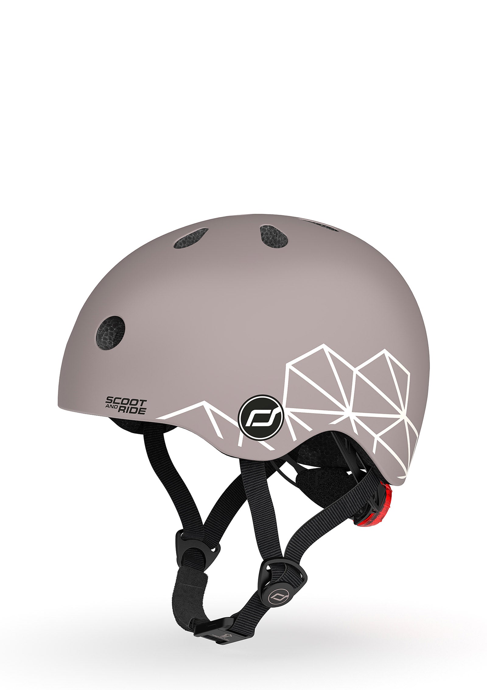Scoot and Ride Helm Graphics Brown Lines 