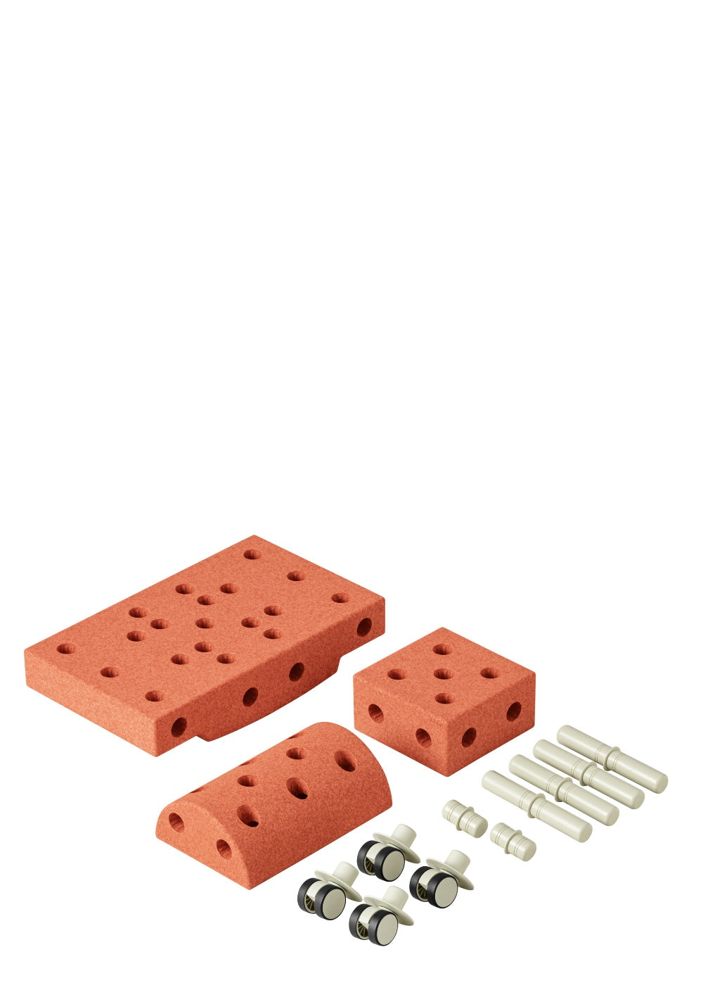 MODU Bauspielzeug 'Curiosity-Set' 14-teilig Burnt Orange / Dusty Green