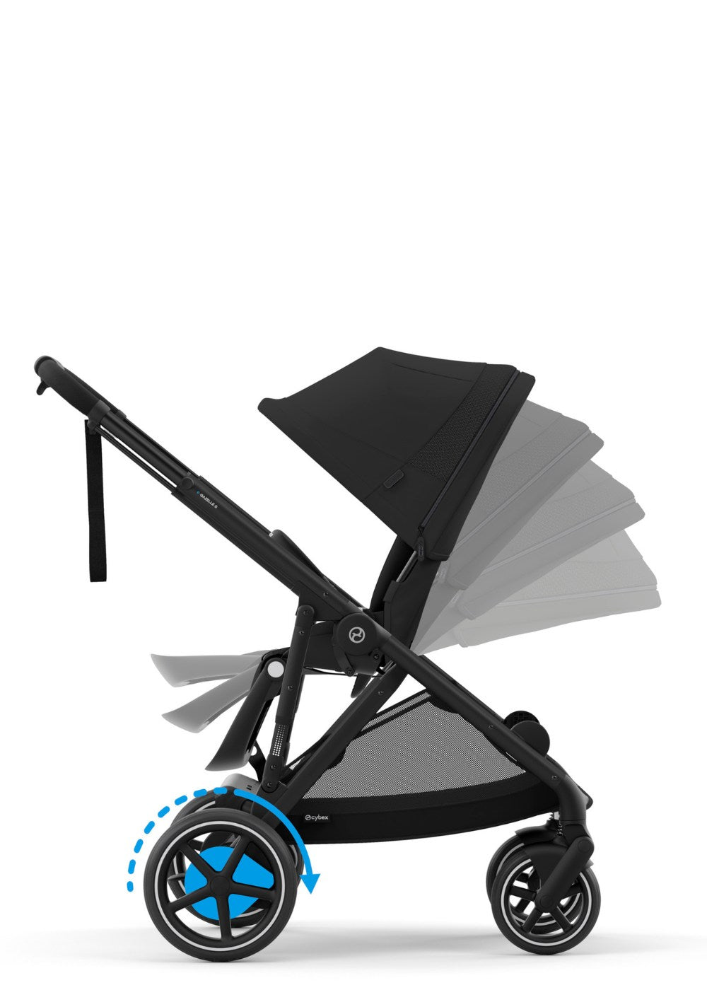 Kinderwagen 'e-Gazelle S' Black / Moon Black