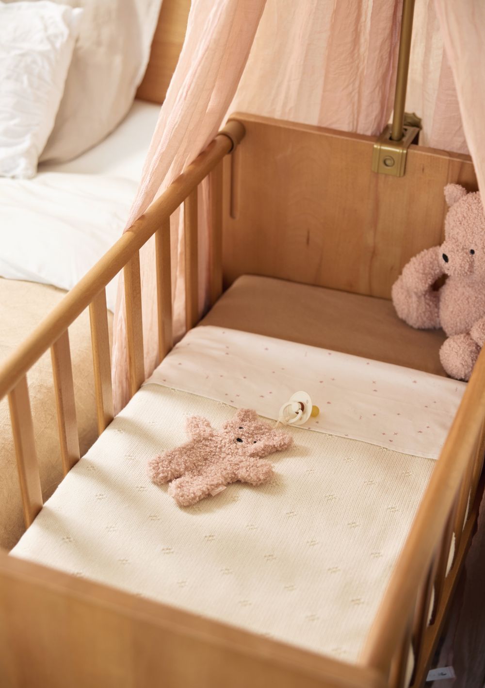 Decke  Wiege 'Cosy Knit' Ivory 100 x 75 cm