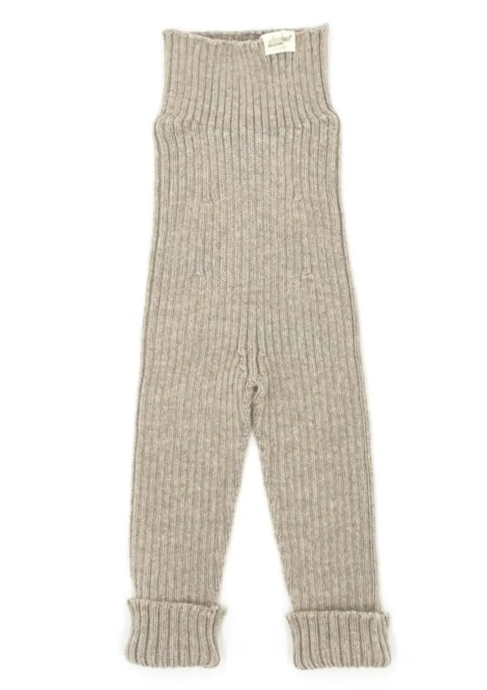 Strickgut Babyleggings zum Mitwachsen beige