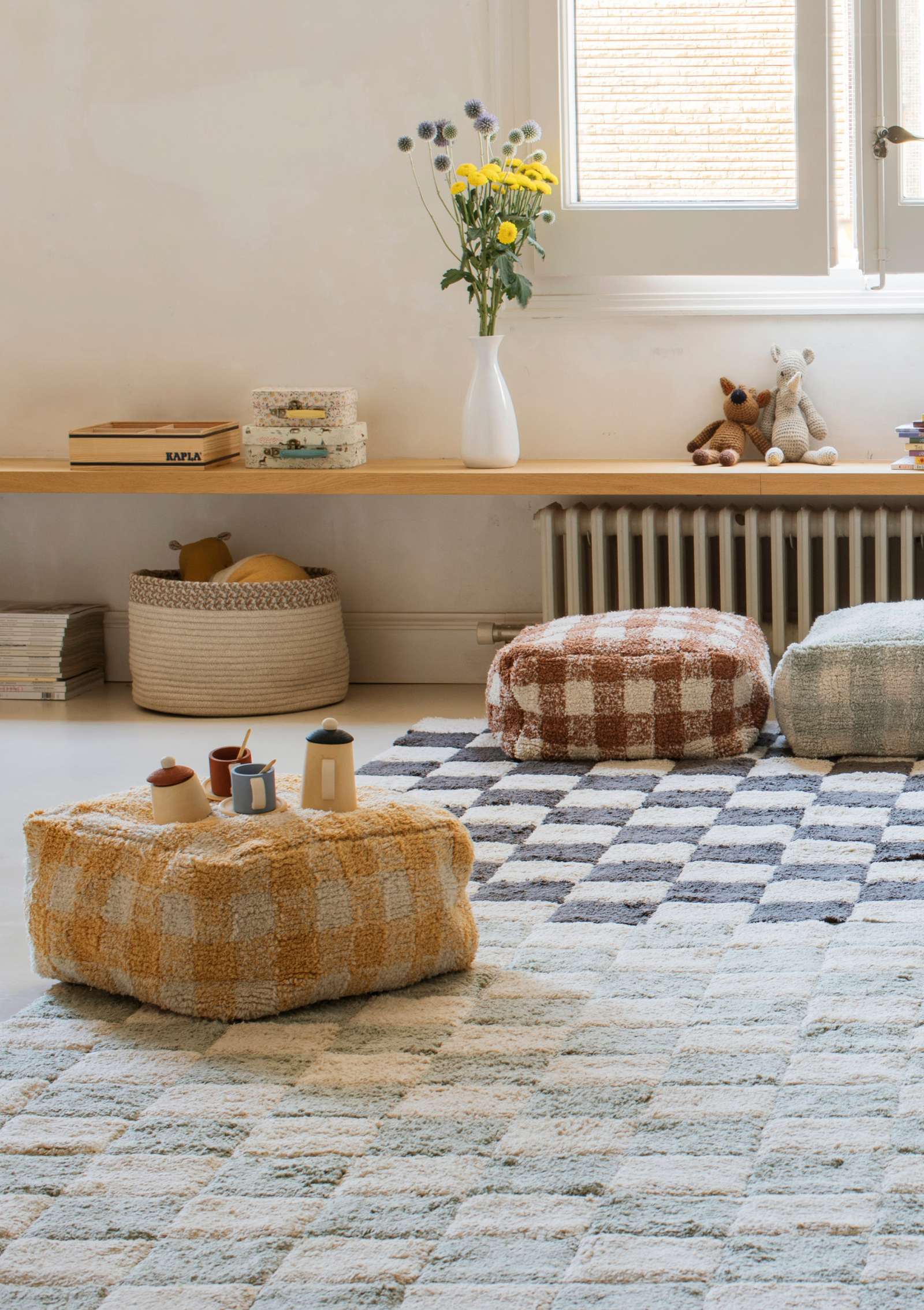 Lorena Canals Teppich im Fliesenlook 'Kitchen Tiles' Blue Sage 