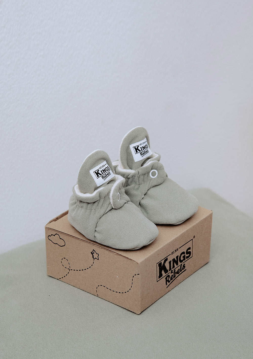 Kings&Rebels Baby Booties Gamuza Stone 