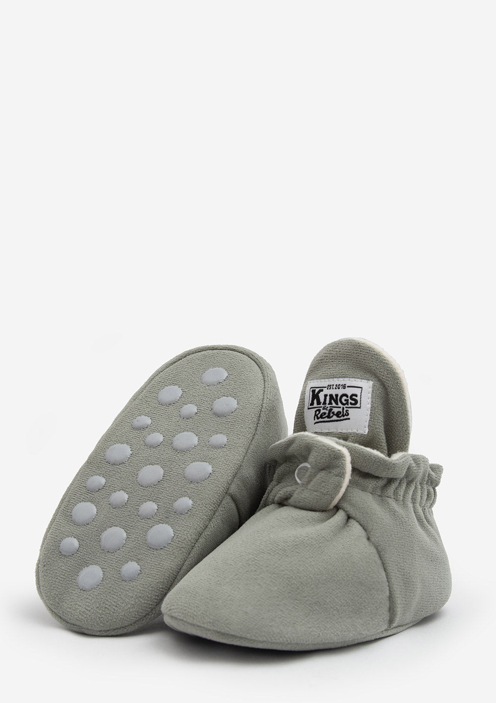 Kings&Rebels Baby Booties Gamuza Stone  Gripper 12 Monate - 24 Monate