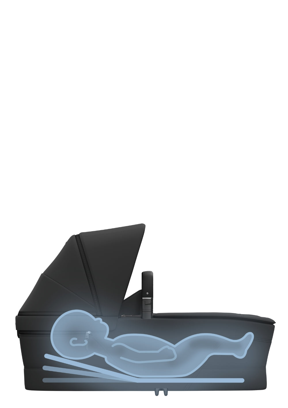 Maxi-Cosi Babywanne 'Cabin' Black Onyx  mit SoothingSlope-Funktion unterstützt dein Baby bei Reflux 