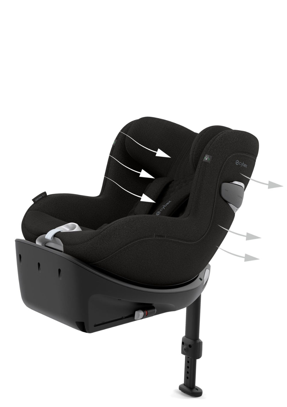 Cybex Kindersitz 'Sirona Ti i-Size PLUS' Sepia Black mit Belüftungssystem