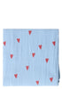 Musselin Mulltuch 'Swaddle Print Large' Light Blue Hearts 120 x 120 cm