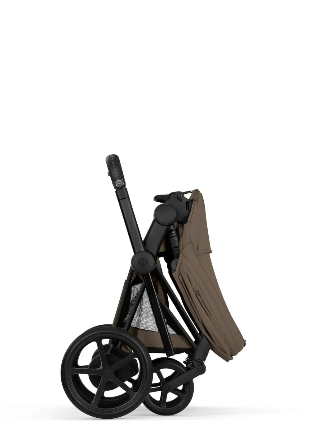 Cybex Kinderwagen-Set 'e-Priam Comfort' Coconut Brown (Frame Matt Black)
