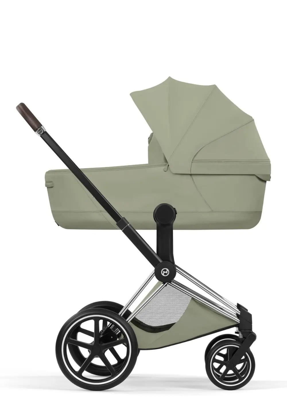 Cybex Kinderwagen-Set 'Priam Style' Sage Green (Frame Chrome Brown)