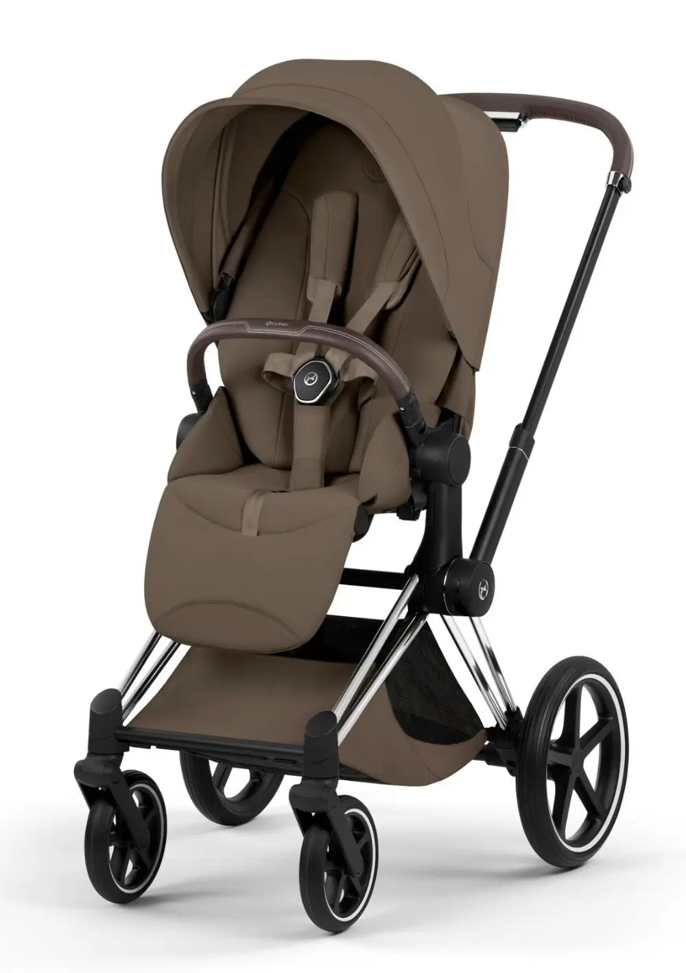 Cybex Kinderwagen-Set 'Priam Style' Coconut Brown (Frame Chrome Brown)