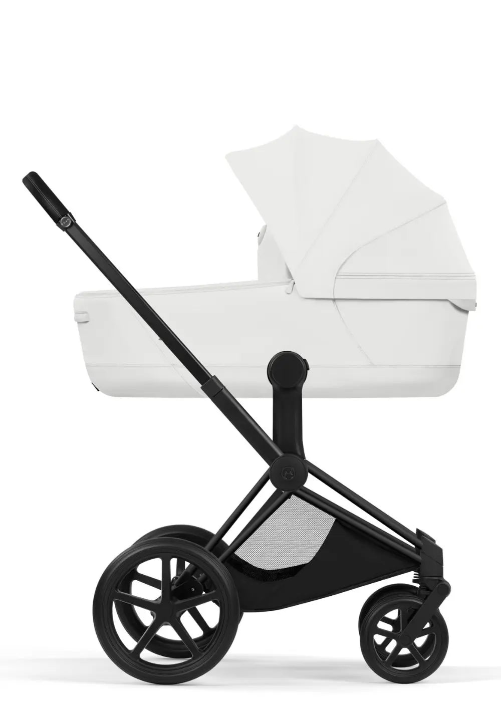 Cybex Kinderwagen-Set 'Priam Style' Off White / Gestell Matt Black