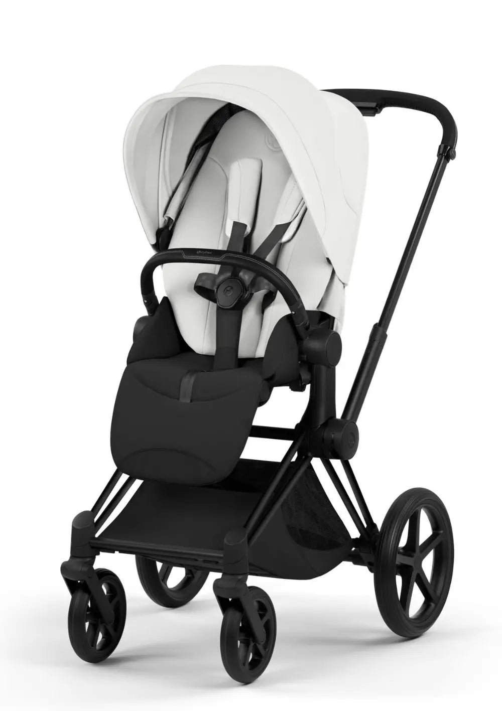Cybex Kinderwagen-Set 'Priam Style' Off White / Gestell Matt Black