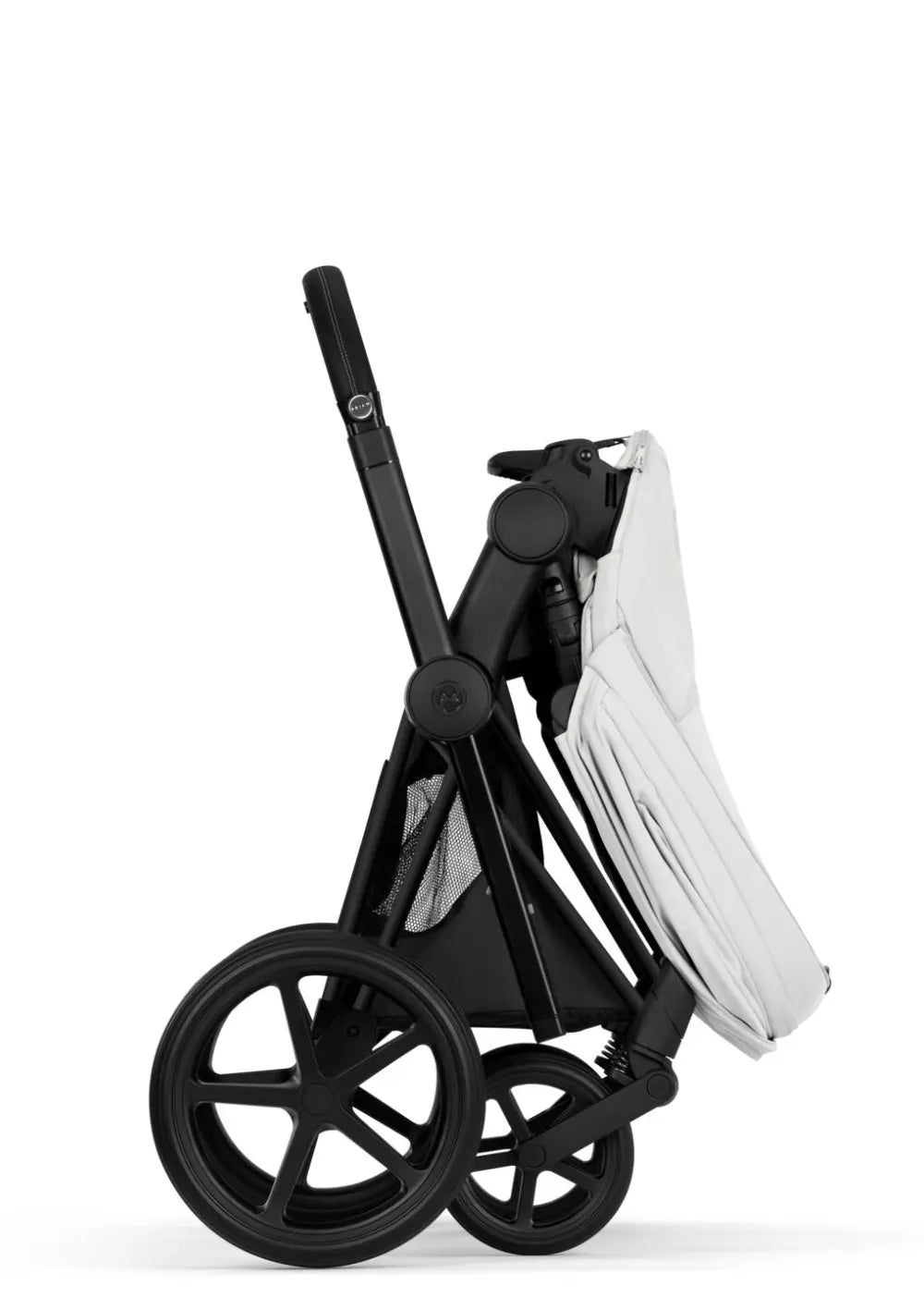 Cybex Kinderwagen-Set 'Priam Style' Off White / Gestell Matt Black